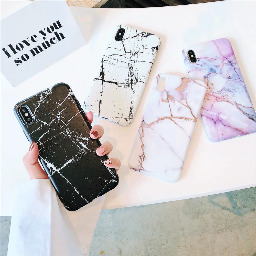 

Marble Case For Coque iphone XS MAX XR Case Soft TPU Back Cover For iphone 6 6S 7 8 Plus X XR XS MAX Case Cover Phone Cases Capa