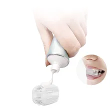 Силиконовая 360 градусов ленивая Жевательная круглая зубная щетка громкой связи Мини Портативная отбеливающая зубная щетка