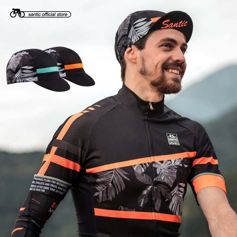 

Santic Men Women Cycling Caps Free Size MTB Road Bike Hats Caps Breathable Outdoor Sport Sunscreen Caps Two Colors W8C09078