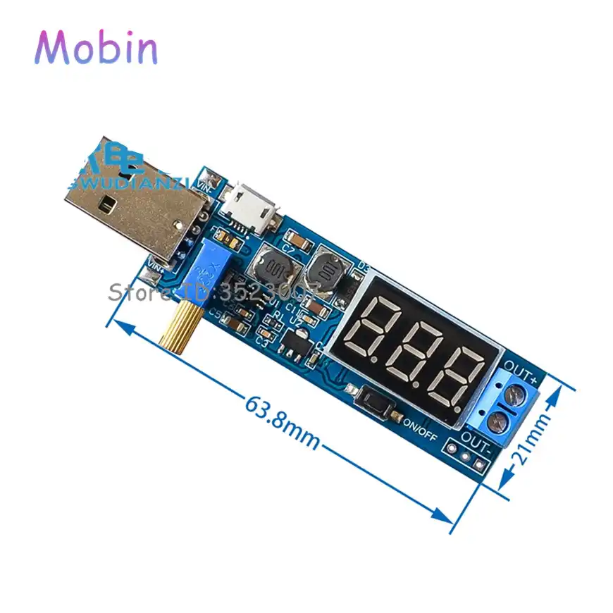 1x DC-DC USB Boost Power Regulator Power Module Desktop 5V to 3.3V 9V 12V 24V
