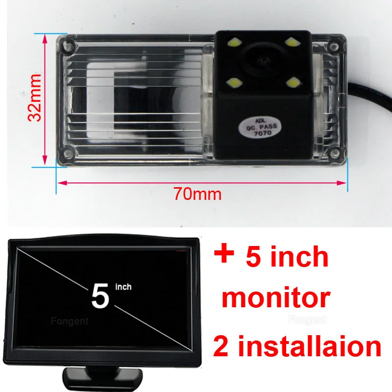 Широкоугольная Автомобильная камера заднего вида для парковки Toyota eiz 2008 2009 Land Cruiser prado 120 2002-2009 LC 100 200 2008 - Название цвета: with monitor 1