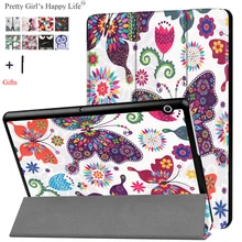 Кожаный чехол-подставка для huawei MediaPad T3 10 9,6 ''с откидной крышкой для huawei Honor Play Pad 2 9,6, чехол для планшета с принтом Fundas+ Flim Pen