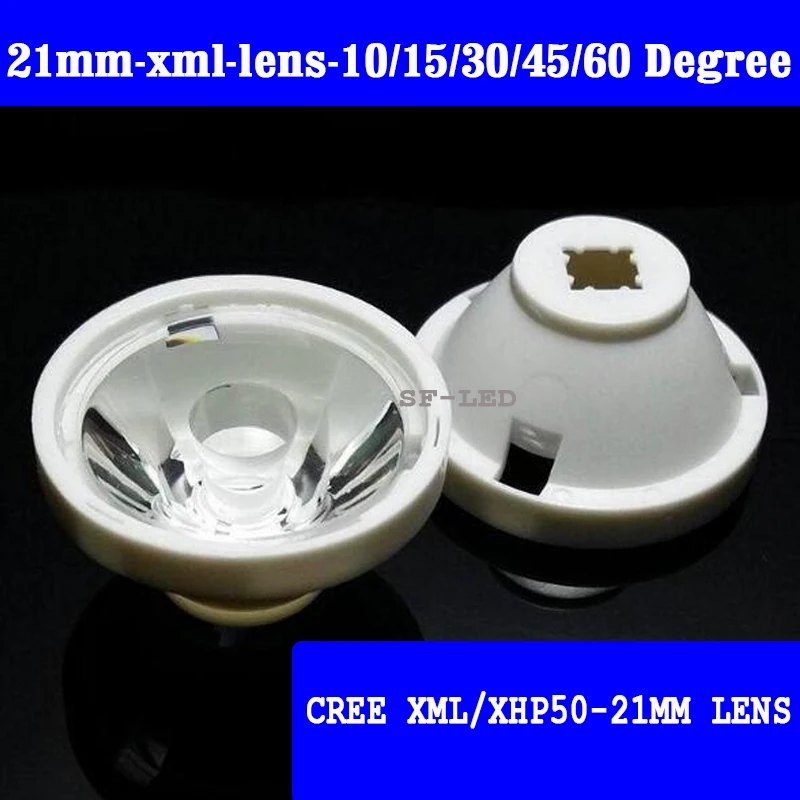 5 шт. CREE XML LED XML2 XHP50 объектив 20 мм белый держатель 10/15/30/45/60 градусов