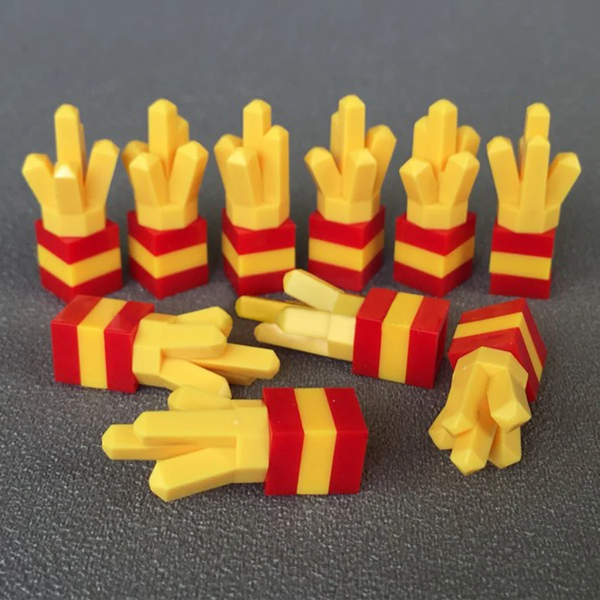 

30Pcs/set MOC Accessories Fast Food French Fries Building Blocks Bricks City Food Block Kits DIY Kids Gifts Toys