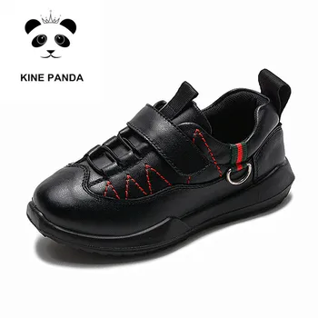 

KINE PANDA Kids Causal Shoes Boys Genuine Leather 2 4 6 8 10 12 Years Old Children School Student Flats Lightweight Size 26-37