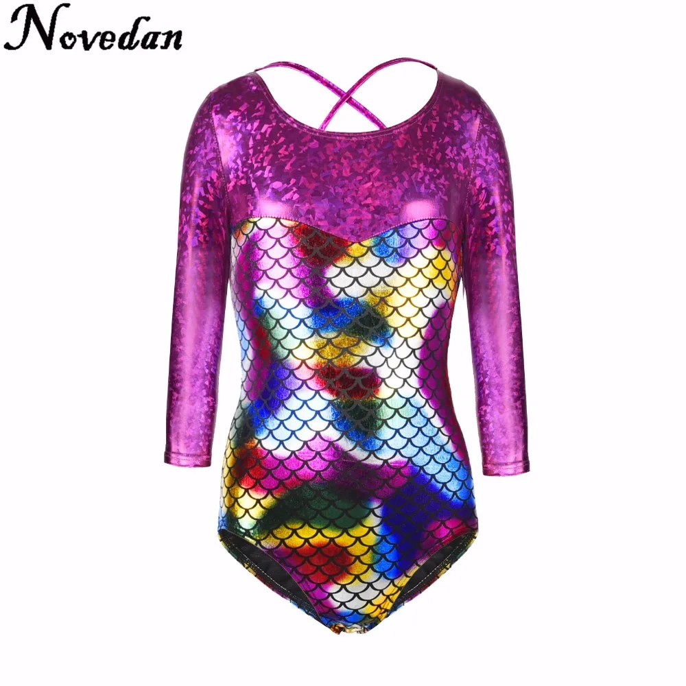 Kid Girl Ballet Dress Gymnastics Leotard Dress Little Mermaid Dancewear Costume