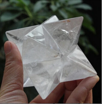 

A 322 Rock Natural QUARTZ CRYSTAL Large Merkaba Star Carved Healing