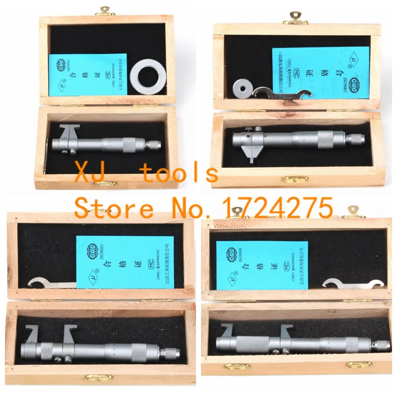 

5-30mm 25-50mm 50-75mm 75-100mm 4pcs/set Inside micrometer spiral micrometer Inner hole measurement tools