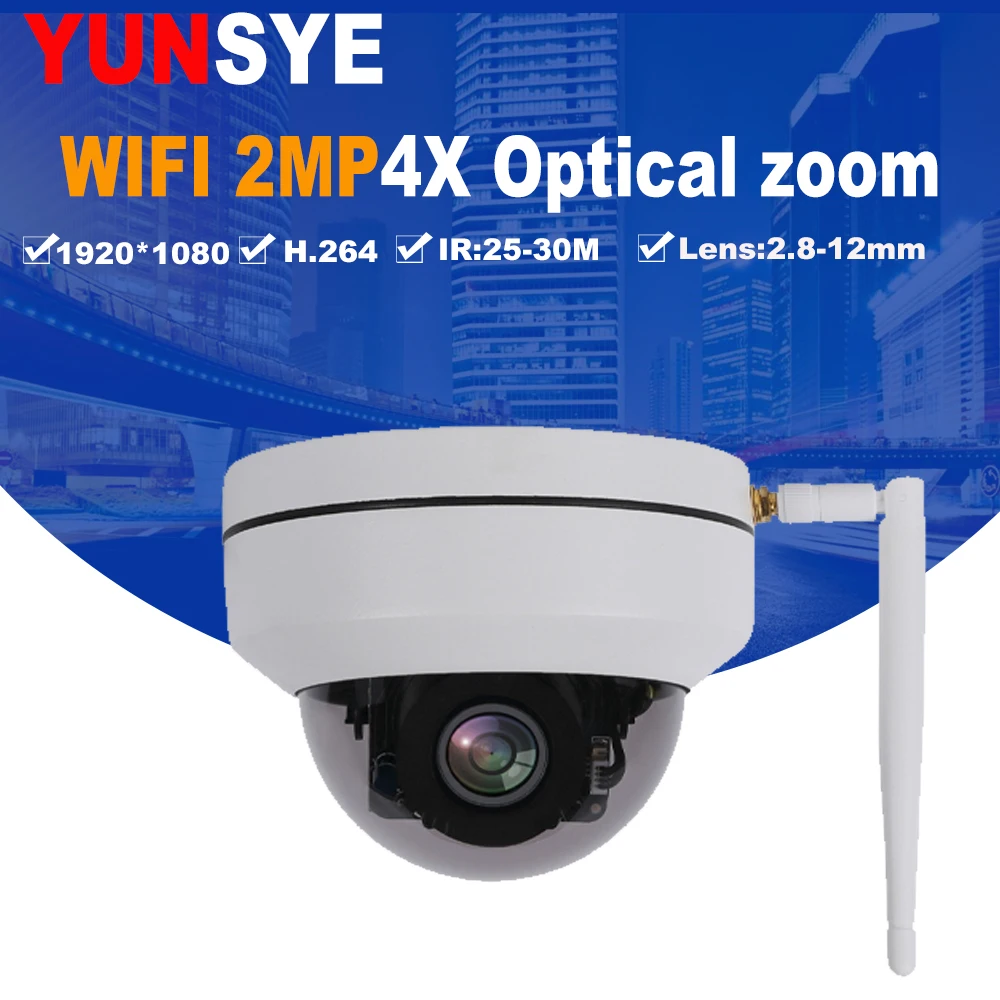 wifi camera ip 1080P wifi PTZ Camera Dome 2.8-12mm ip Camera Wifi Network Wireless P2P 2mp Mini camera security camera 1080p
