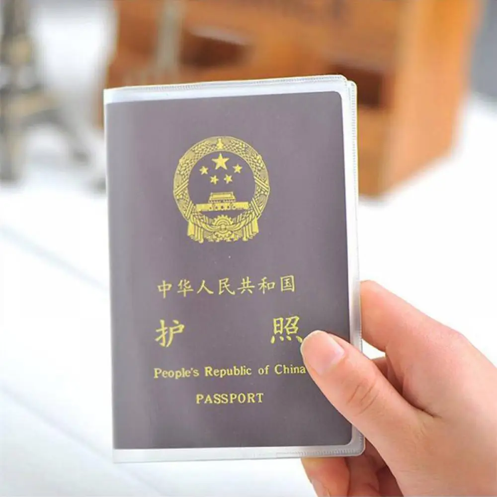 

PVC Passport Cover Transparent Passport Cover Case Clear Waterproof travel document bag passport holder Free Shipping