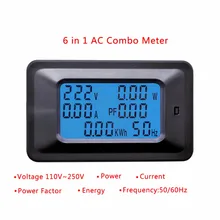 20A/100A AC ЖК-цифровая панель мощность Ватт метр монитор напряжение кВт-ч вольтметр Амперметр тестер инструменты