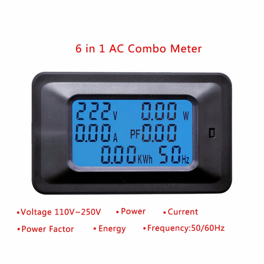 

Free delivery 20A/100A AC LCD Digital Panel Power Watt Meter Monitor Voltage KWh Voltmeter Ammeter Tester Tools
