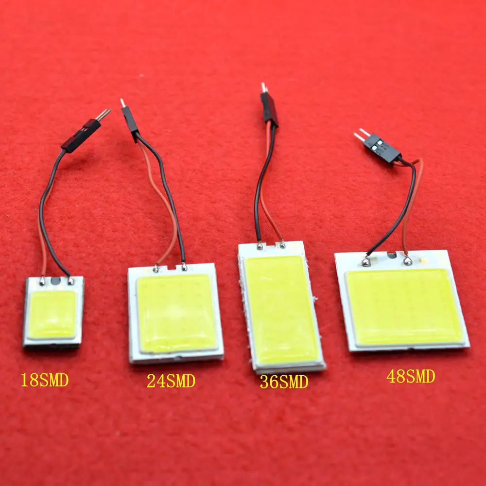 1 шт. Белый T10 18.24.36.48SMD COB Светодиодная панель для автомобиля Auto интерьерная лампа