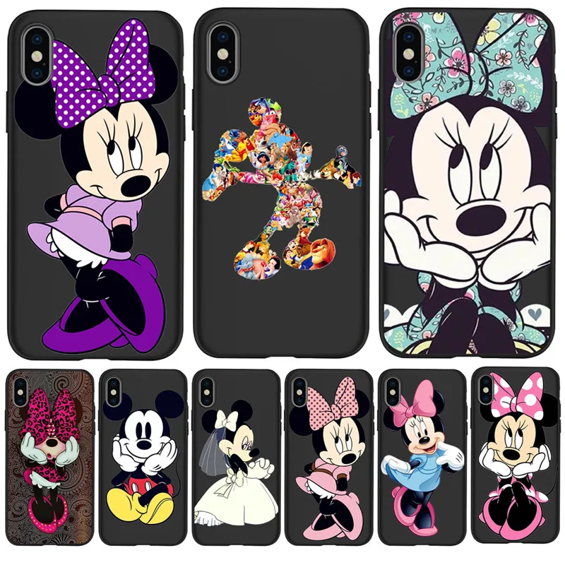 

Mickey Mouse Minnie Custom For iPhone X XR XS Max 5 5S SE 6 6S 7 8 Plus phone Case Cover phone Funda Coque Etui Luxury cartoon