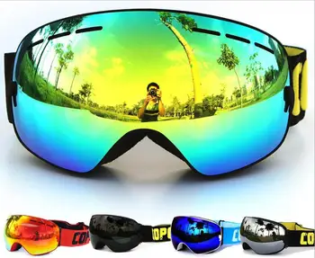 

Professional Large spherical double anti-fog ski glasses Breathable Skiing Eyewear Uv protection Ski goggles