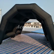 Открытый большой черный туннель надувной тент для вечеринок/надувной канал палатка, гараж стенд с индивидуальным логотипом, сделанным Ace Air Art