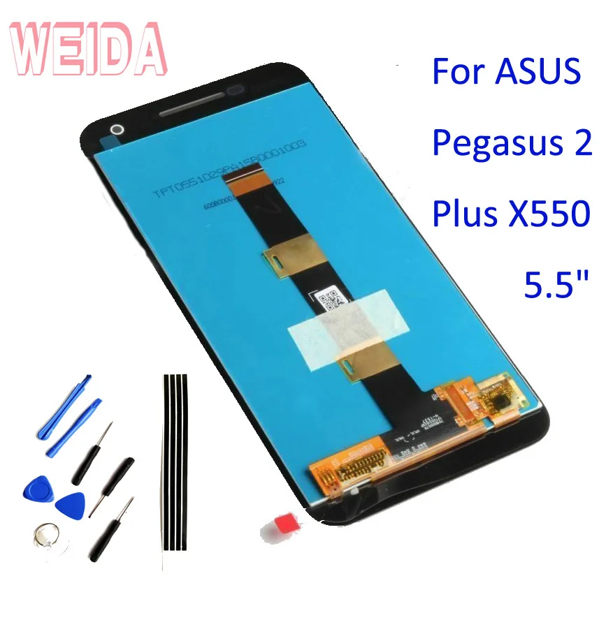 

WEIDA For ASUS Pegasus 2 Plus X550 LCD Display Touch Screen Digitizer Full Assembly 5.5" Replacement Black With Tools Adhesive
