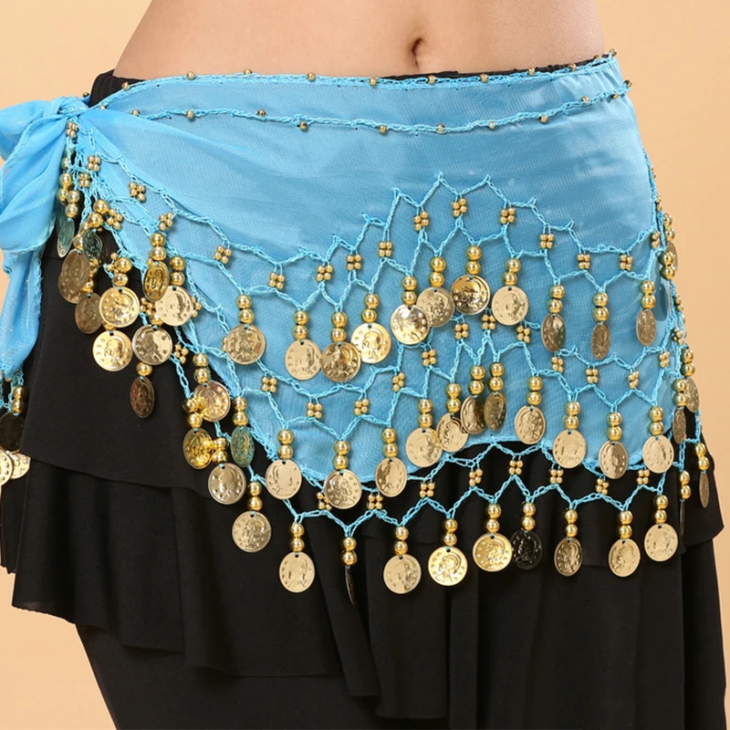 Adult Women Belly Dance Gold Waist Chain Performance / Practice