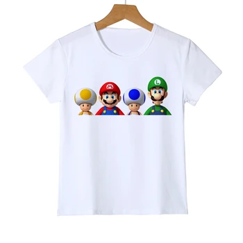 

Funny Summer 3D Brand Clothing Creative T-shirt Boy Baby Girl Kids Clothes Mario Tshirt Baby Brand Short Sleeve Tees tops Z37-5