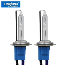 LMUSONU BEST QUALITY 1 PAIR OF H7 XENON LAMP 12V 35W 55W HIGH BRIGHT AC XENON H7 METAL BASE FAST BRIGHT H7 XENON BULB 5500K
