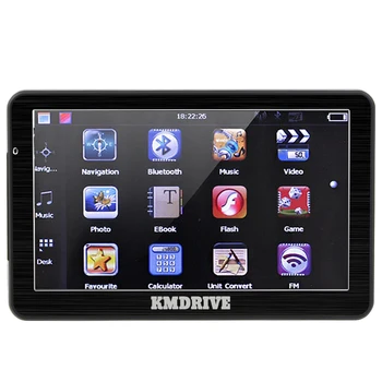 

KMDRIVE 7 inch HD Car GPS Navigation 8GB FM Transmitter Bluetooth AV-IN support Rearview camera Bundles latest free maps
