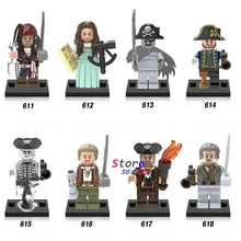 50 шт. фильм Коко Пираты Карибы Джек Воробей зомби капитан Гектор барбосса строительный блок для детей игрушки