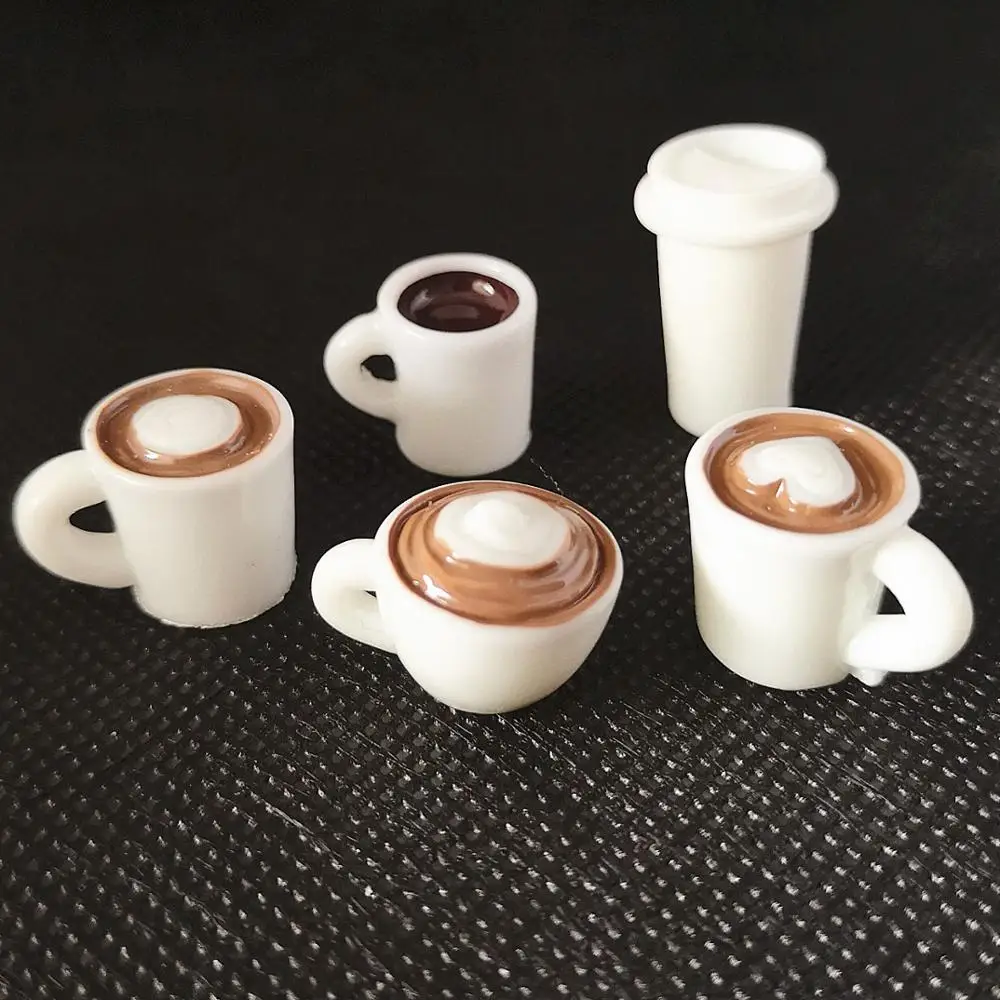 1:12 Doll House Decration Accessories Mini Food Coffee Drink Ice Cream Wine Cup Bottle for Doll DIY Kitchen Toys 3