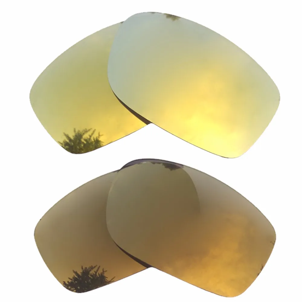 

24K Gold Mirrored & Bronze Gold Mirrored Polarized Replacement Lenses for Fives Squared Frame 100% UVA & UVB