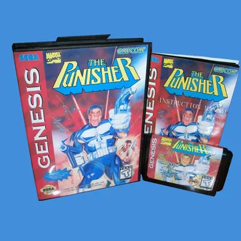 

The Punisher With Box And Manual 16bit MD Game Card For Sega Mega Drive For Genesis