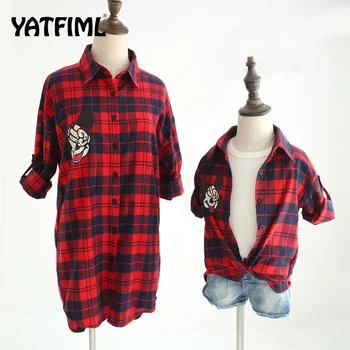 

YATFIML Family Shirts Sets Mother And Son Daugther Matching Blouse Shirts Clothes Spring Autumn Outfits Mommy And Me Clothes