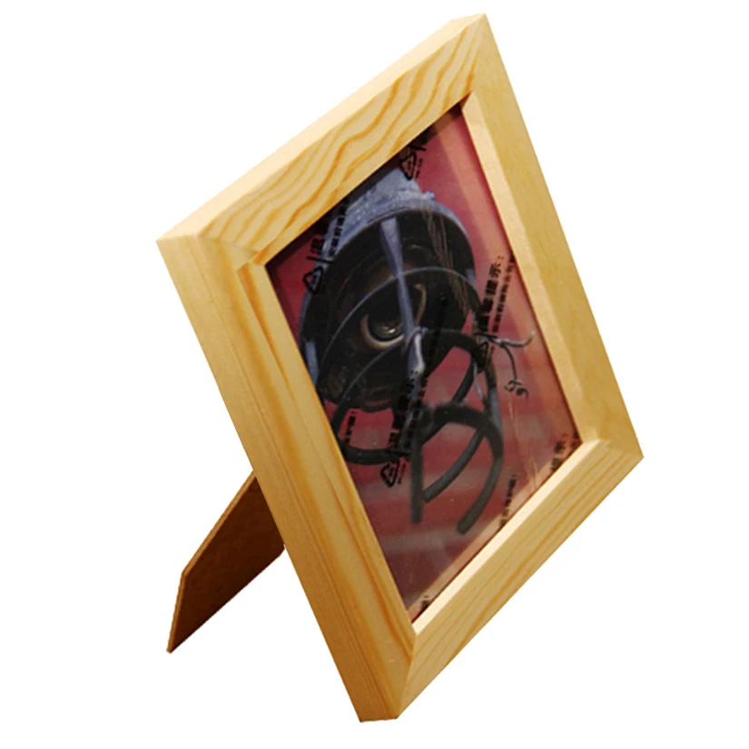 Nature Wooden Square Picture Frame 30X30 35X35cm Plexiglass Include Poster  Photo Frames For Wall Hanging Photo Frame