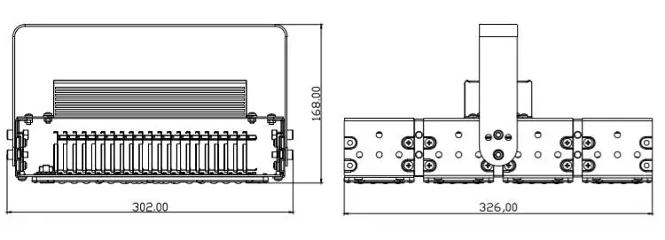 200W LED FLOOD LIGHT SIZE