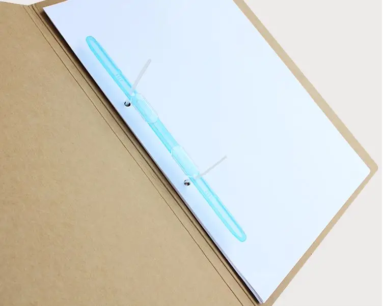 Kraft Folder Hard File Paper Folder Clip File A4 2 holes 235X315X10mm 5-pack