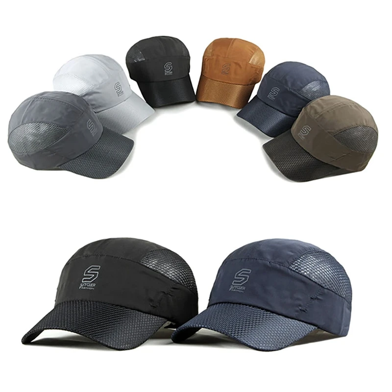 Summer Outdoor Cap Men Women Tennis Caps Women Sunshade Hat Breathable Hats Snapback Solid Adjustable Thin Quick Drying