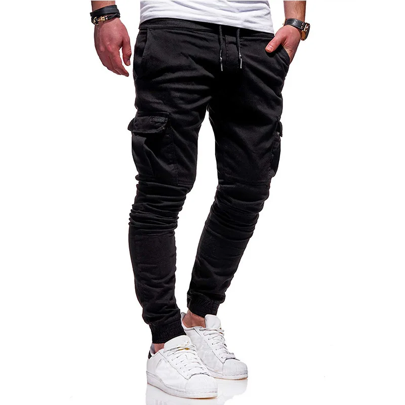 Europe and America plus large size cotton linen harem pants men's jogging pants new men's casual sports pants pants hip hop