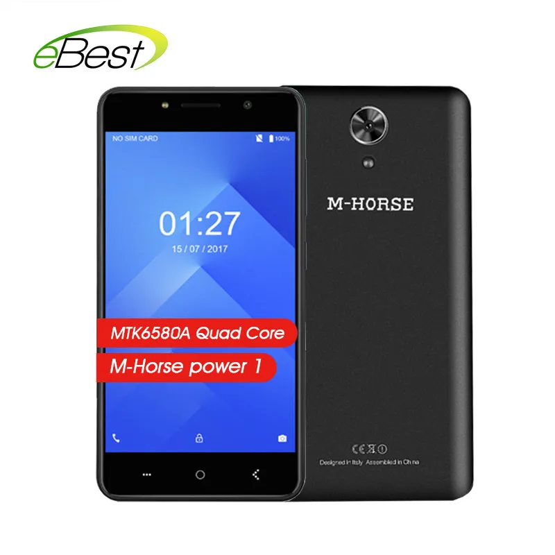 

M-Horse power 1 Smartphone 5050mAh Battery 5.0" HD IPS Screen MTK6580A Quad Core 1GB RAM 8GB ROM Dual Cameras Android Cellphone