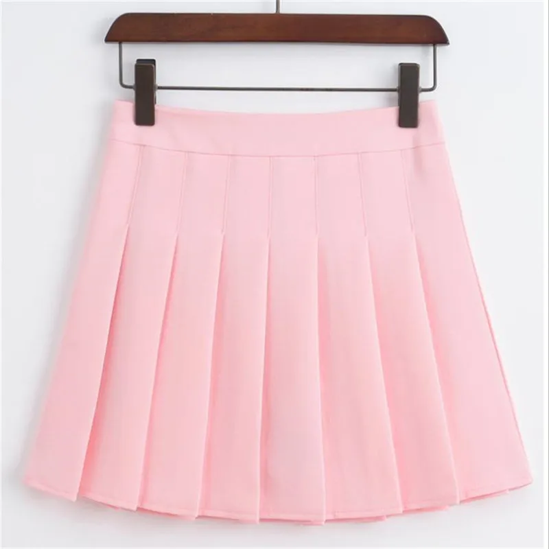 

Merry pretty High Waist Short School Pleated Skirt Women's Mini Sexy Pink Summer Skirts Womens Leggings Female kawaii Sun Skirt