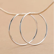 큰 크기 925 스털링 실버 큰 후프 (China)