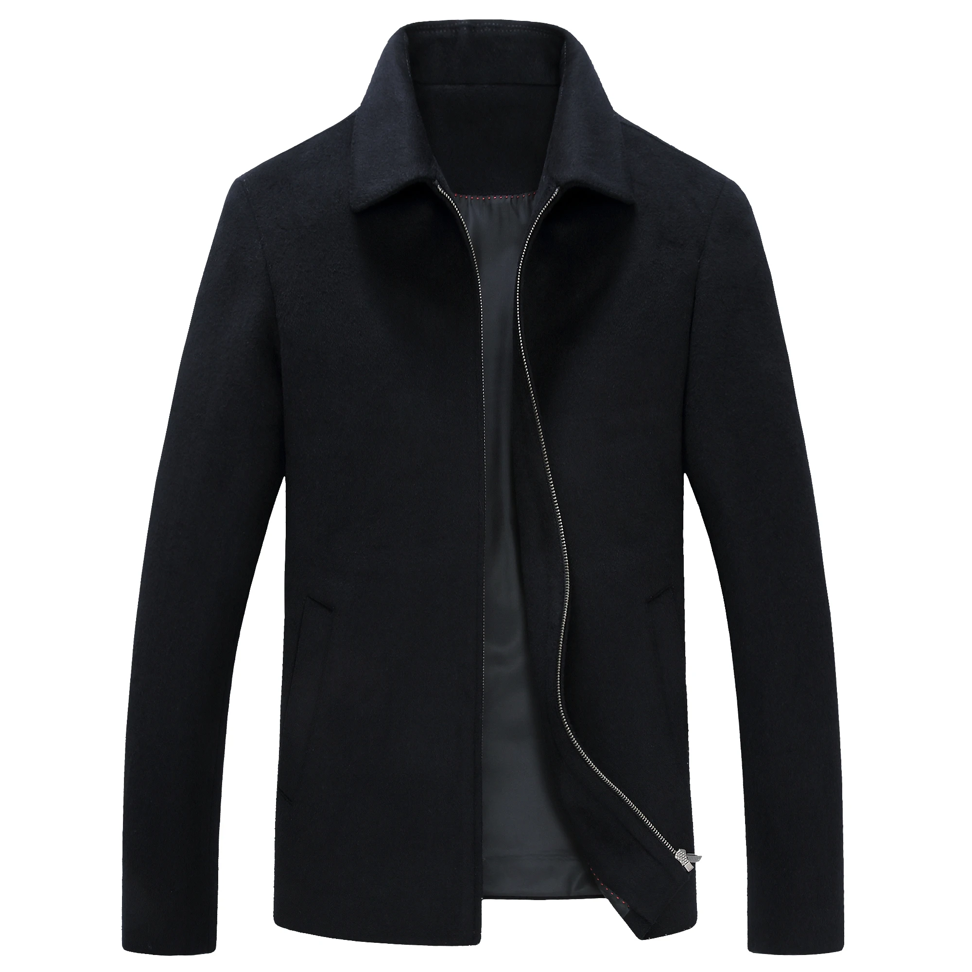 Jacket for Men Black Solid Color High Quality Classic Jackets Casual ...