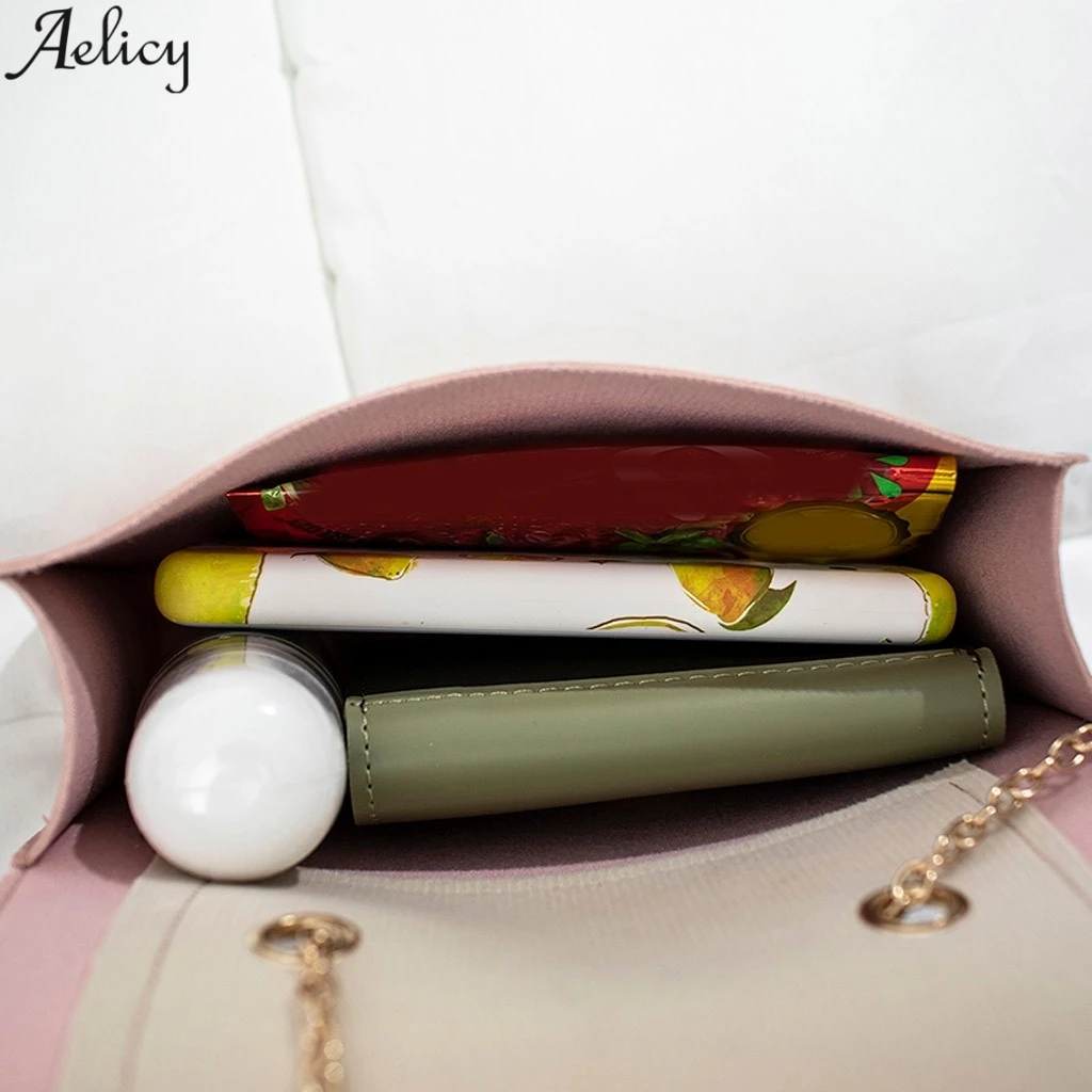 Aelicy женская элегантная однотонная сумка из искусственной кожи модная