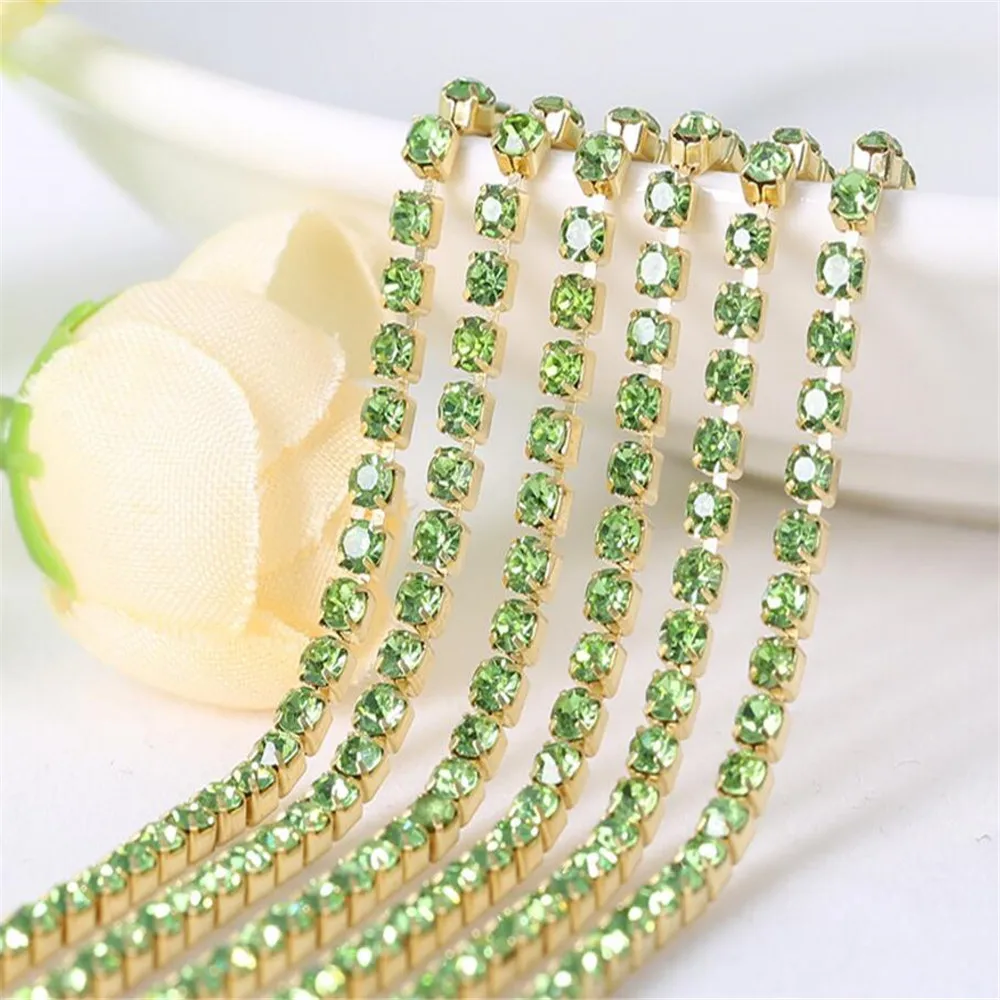 Buy 10Yard Bling Peridot Color Crystal Rhinestones