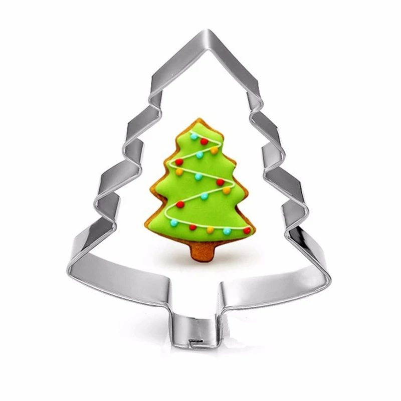 New Christmas Tree Cookie Tools Cake Stencil Kitchen Cupcake Decoration Template Mold Cookie Coffee Stencil Mold Baking Fondant Cookie Tools Aliexpress