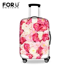 FORUDESIGNS/красивый цветочный пылезащитный Чемодан-тележка с защитным чехлом и изображением чемодана, защитный чехол для багажника, подходит для чемодана 18-30 дюймов