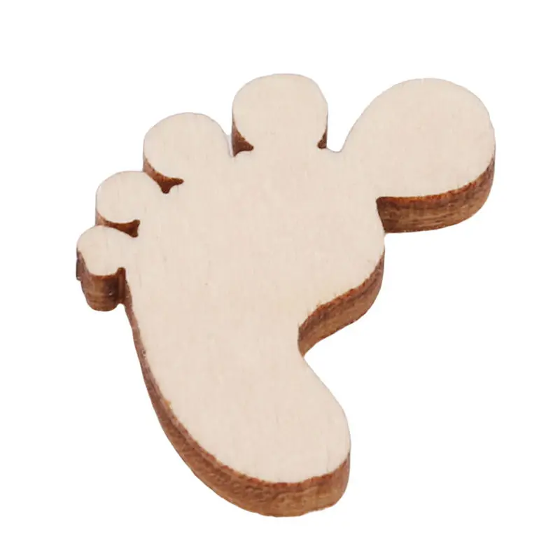 50Pcs Wood Blanks Footprint Crafts Scrapbooking Embellishments Craft Home Supply 50Pcs Wood Blanks Footprint Crafts Scrapbooking Embellishments Craft Home Supply