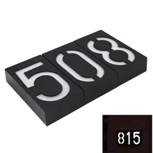 6 Iluminação LED Lâmpada Doorplate Solar Led Luz Solar Número Da Casa Ao Ar Livre Luzes Da Varanda de Iluminação Com Bateria Solar