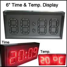 " красный цвет, светодиодный дисплей для температуры, время, светодиодный часы, светодиодный модуль, 7 сегмент модулей, полу-уличные СВЕТОДИОДНЫЕ вывески
