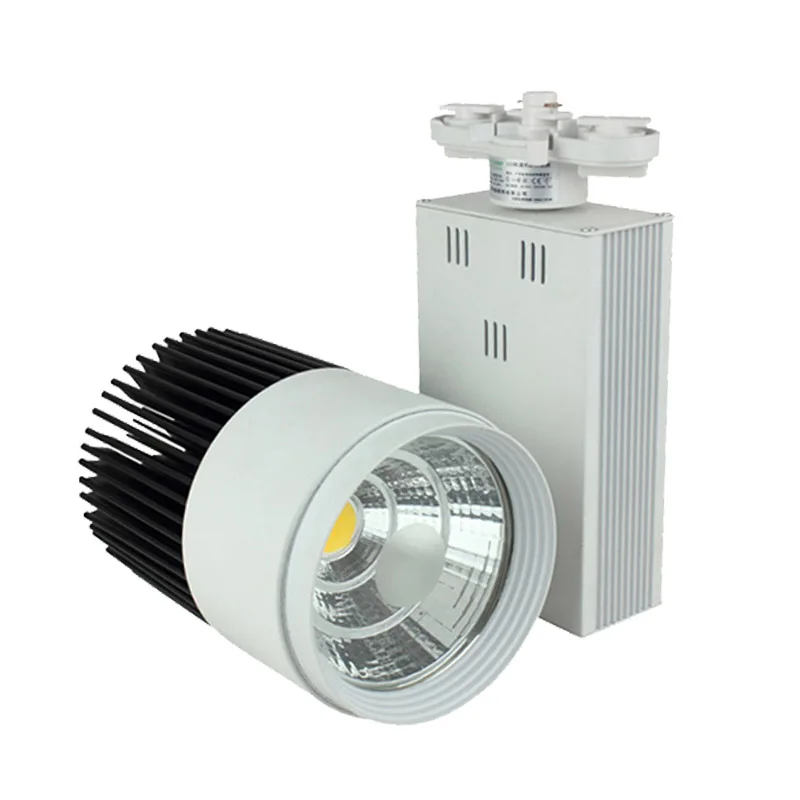 

COB 30w Led Track Light AC85-265V in white black rail track spotlighting warm / neture / pure white 10pcs Free shipping