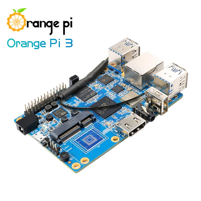 Orange Pi 3 Set4: OPI 3+ блок питания, H6 2GB LPDDR3 Gigabyte AP6256 BT5.0 4* USB3.0 Поддержка Android 7,0, Ubuntu, Debian