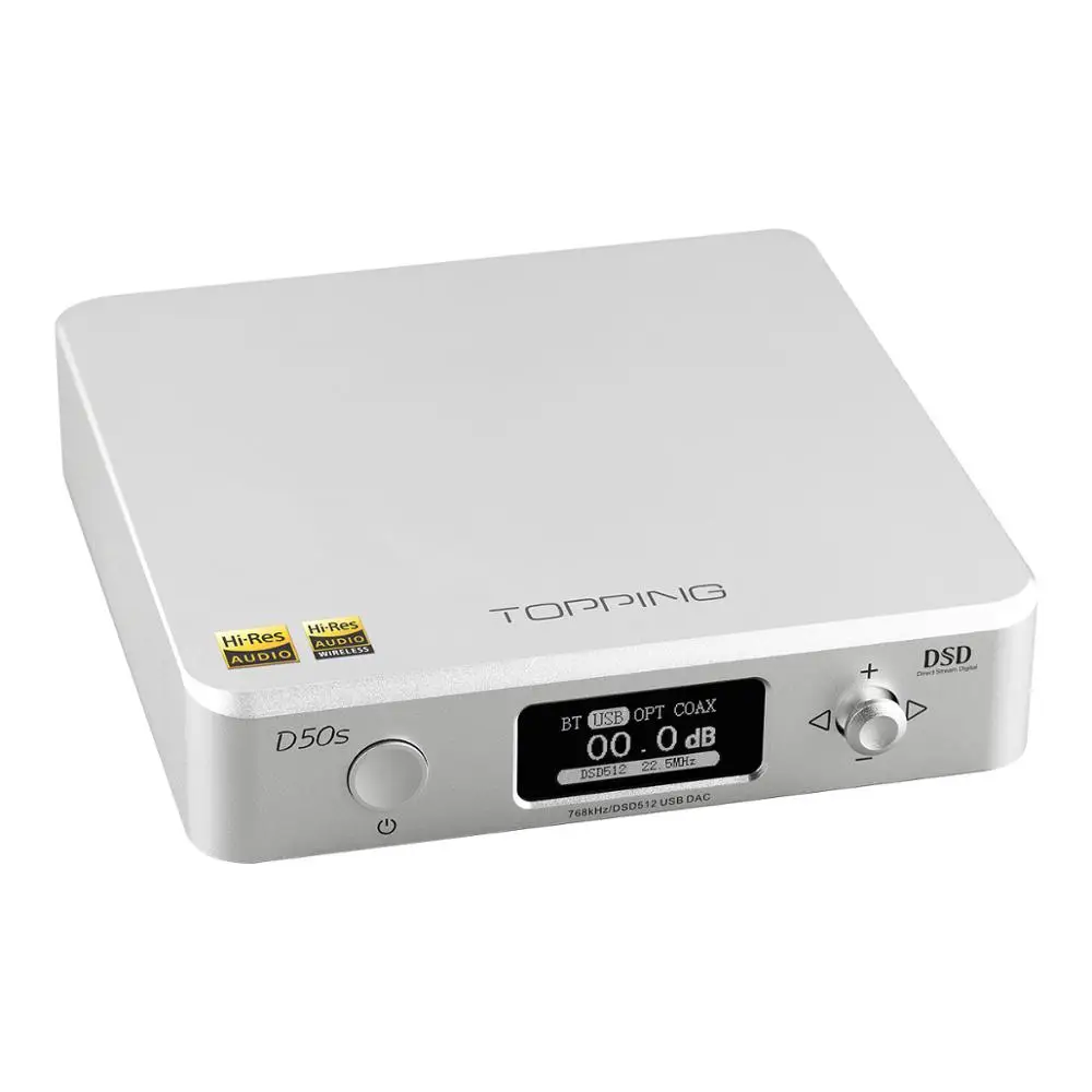 Декодер Hi Fi TOPPING D50s ES9038Q2M * 2 DAC Bluetooth 5 0 LDAC D50 DSD512 32 бит/768 кГц|Цифро-аналоговые