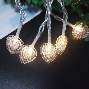 

Lovely holiday light string led with heart shape peach hanging,christmas tree light decorative ,New year light led decoration